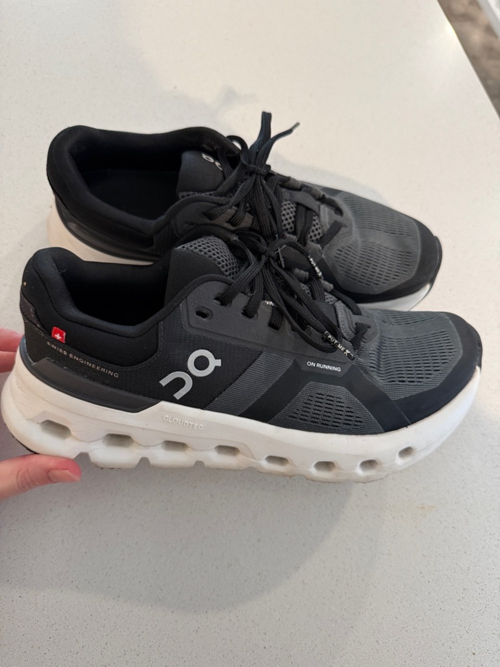 On Running Black and Gray Cloudtec Cloud Runner Shoes Size 7.5